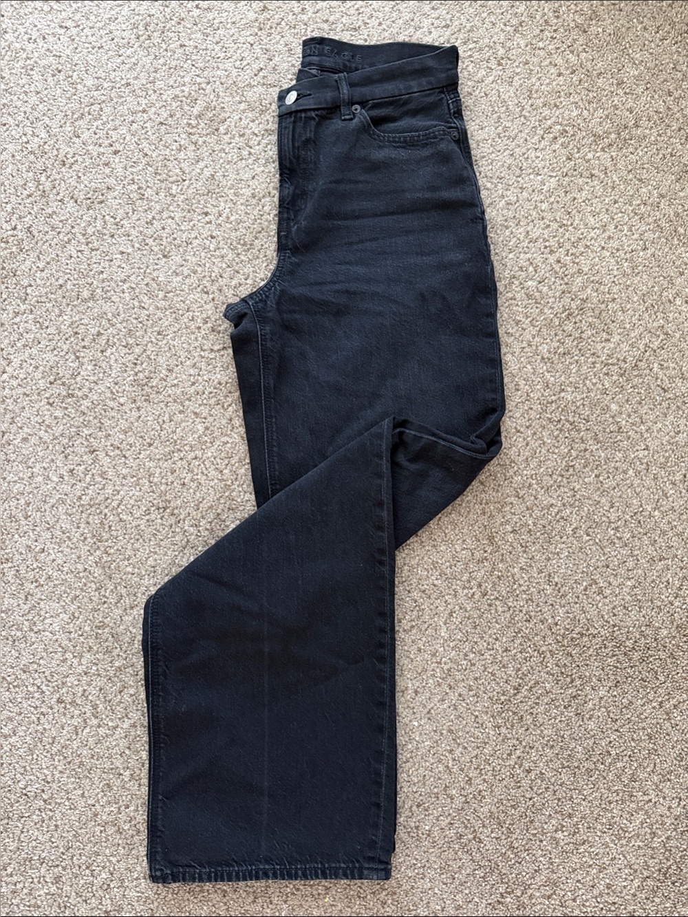 American Eagle Black baggy straight Jeans